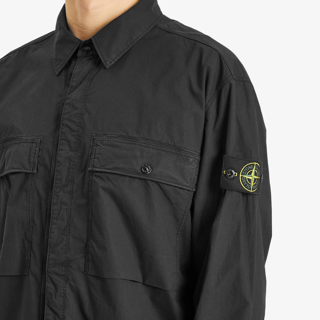 Stone Island Men's Tela Paracadute Shirt Jacket Black